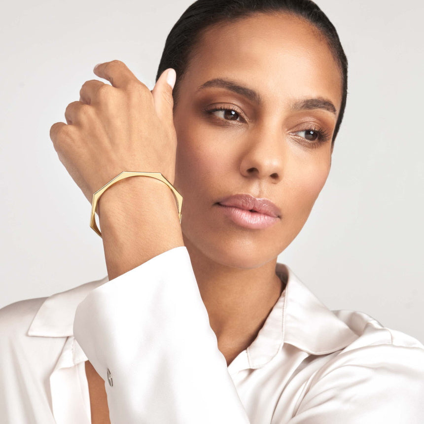 Real Gold Bangle Bracelets Alexis Jae Jewelry