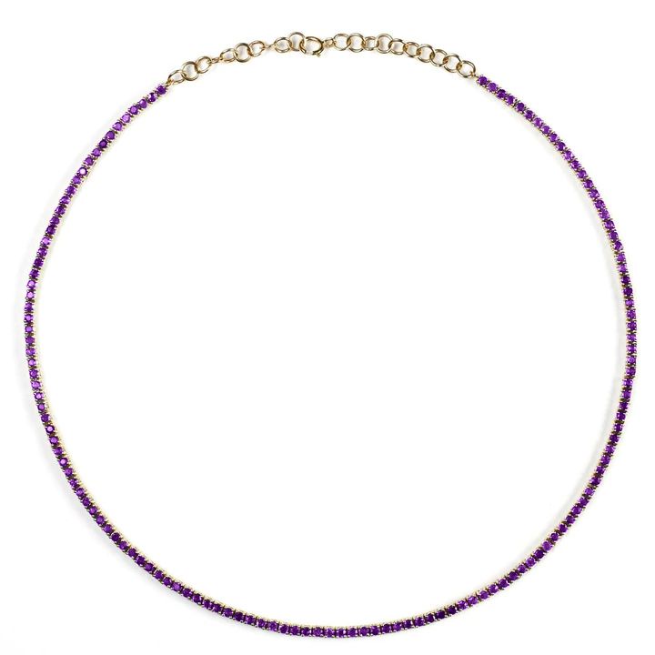 Amethyst Tennis Necklace - Alexis Jae Jewelry