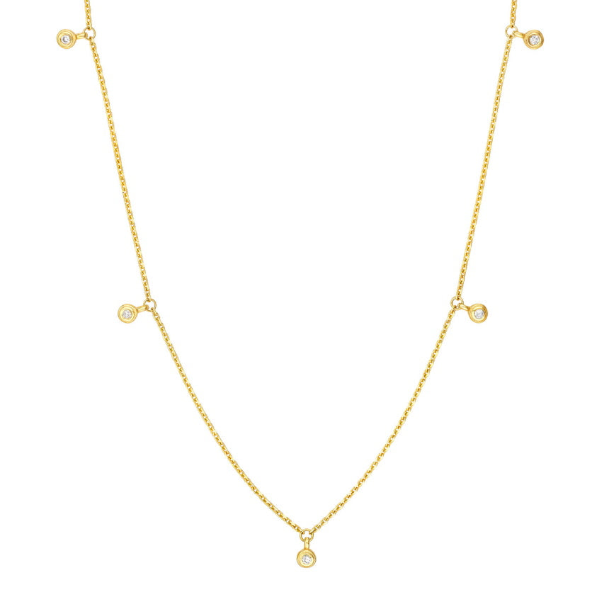 Floating Bezel Diamond Necklace - Alexis Jae Jewelry