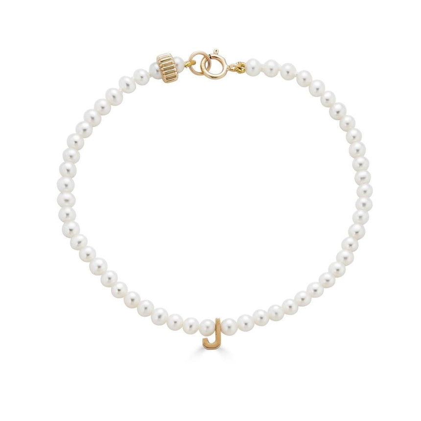 Pearl Initial Bracelet - Alexis Jae Jewelry