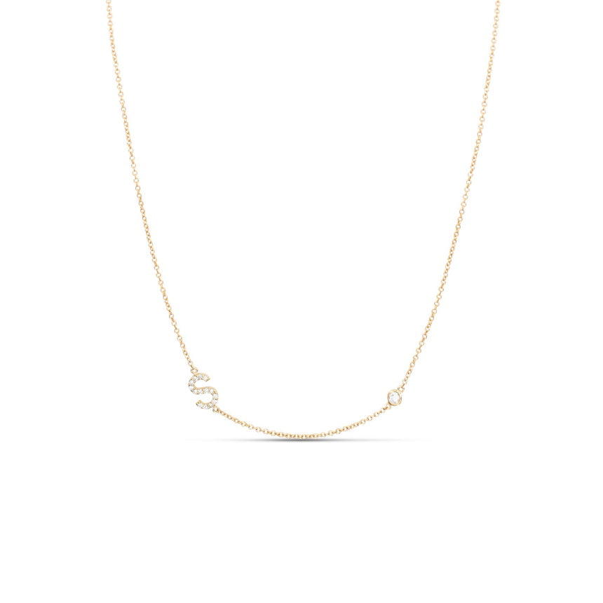S Necklace Diamond - Alexis Jae Jewelry