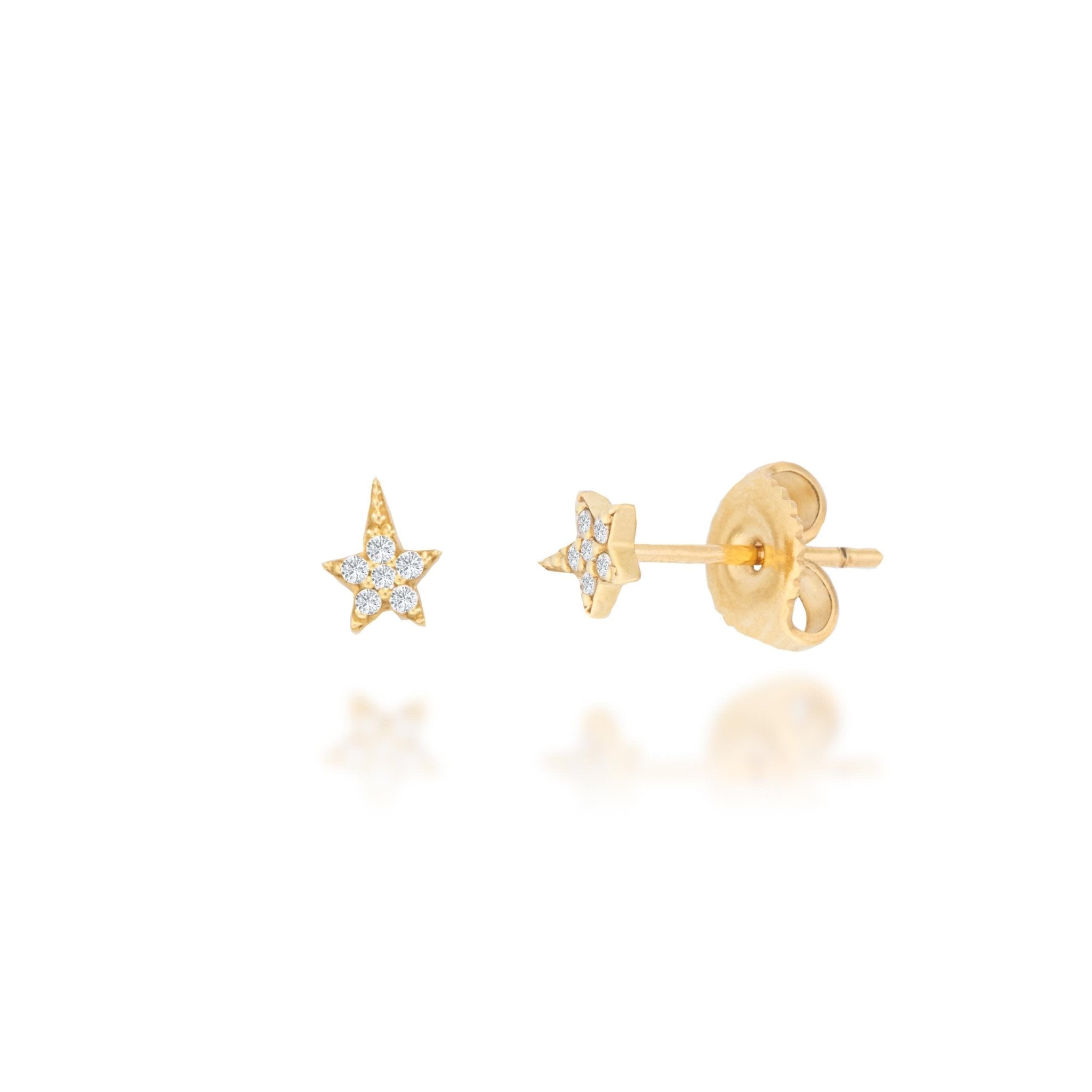 Star Shaped Diamond Stud Earrings - Alexis Jae Jewelry