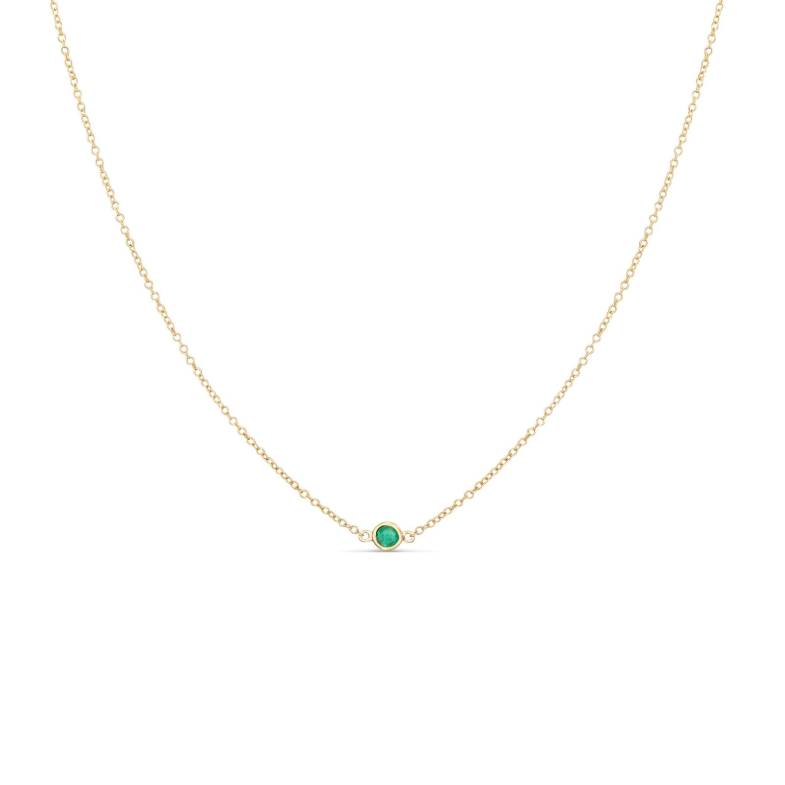 Solitaire Emerald Necklace - Alexis Jae Jewelry