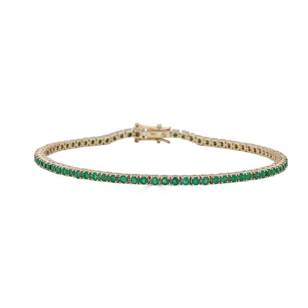 Natural Emerald Tennis Bracelet - Alexis Jae Jewelry