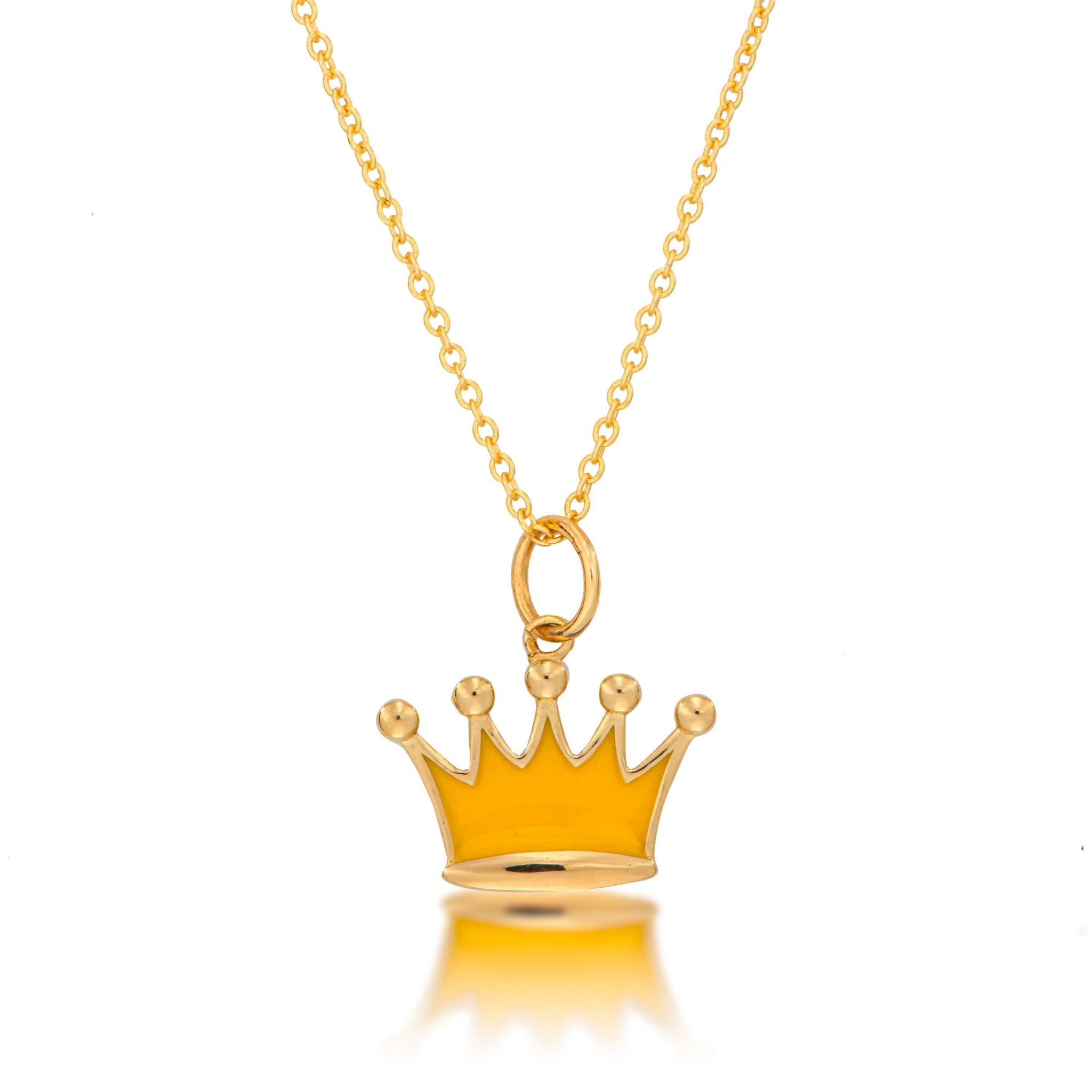Gold Crown Pendant Necklace - Alexis Jae Jewelry