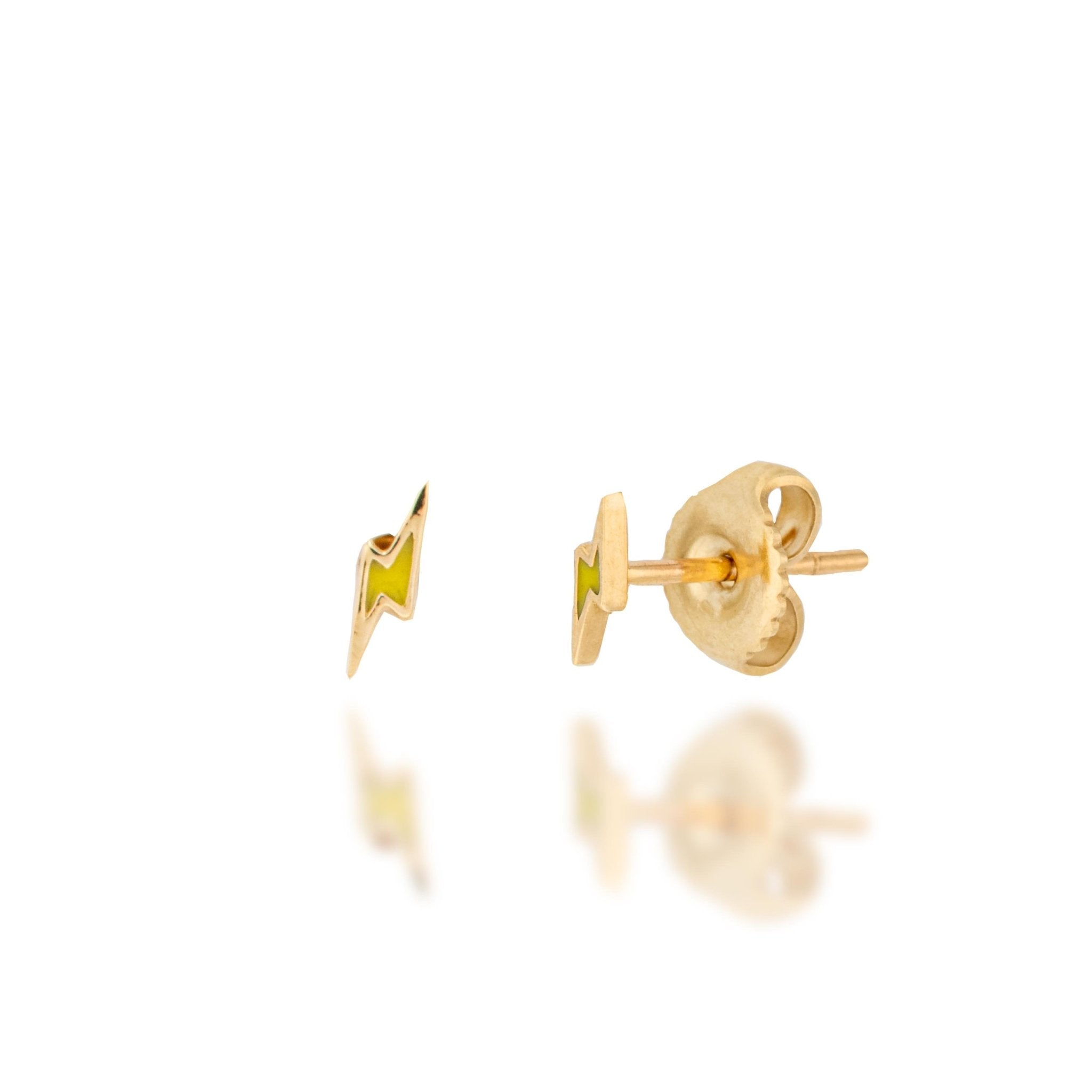 Gold Lightning Bolt Earrings - Alexis Jae Jewelry