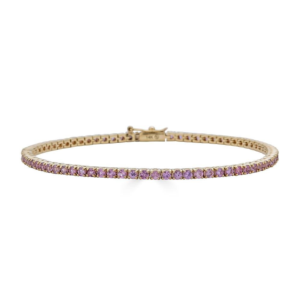Pink Sapphire Tennis Bracelet - Alexis Jae Jewelry