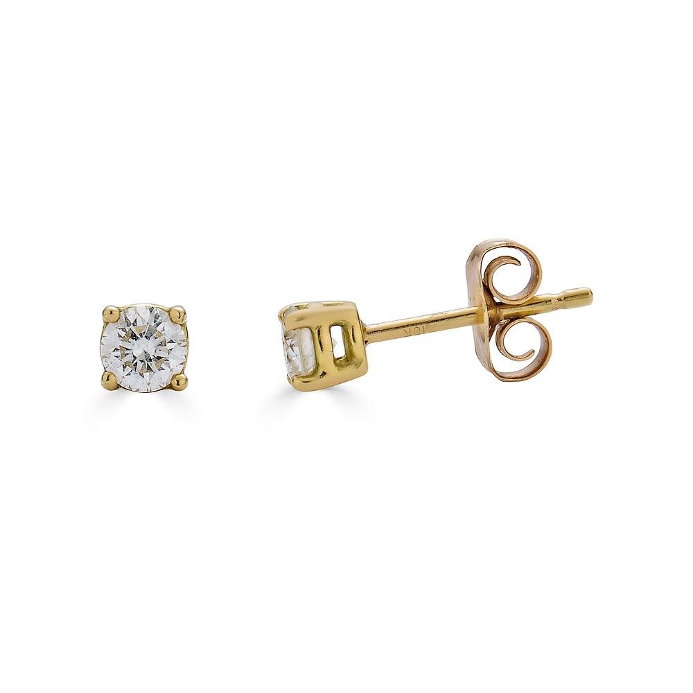 4 Prong Diamond Stud Earrings - Alexis Jae Jewelry