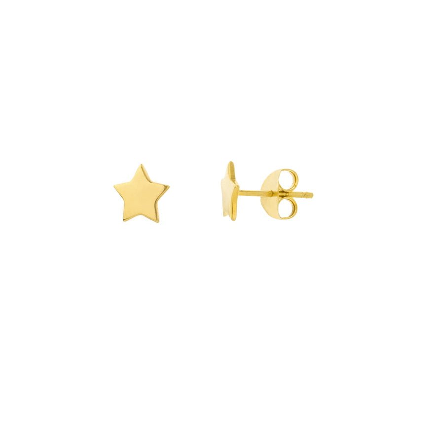 14K Gold Star Stud Earrings - Alexis Jae