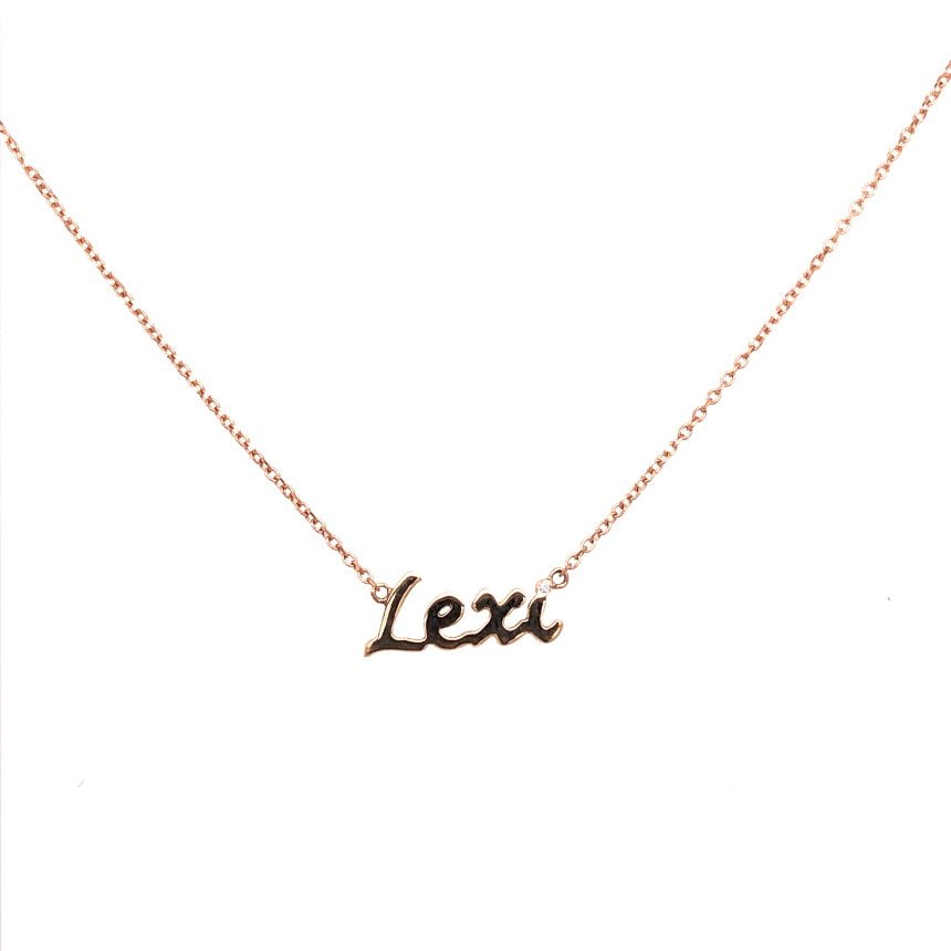 18k Gold Nameplate Necklace - Alexis Jae