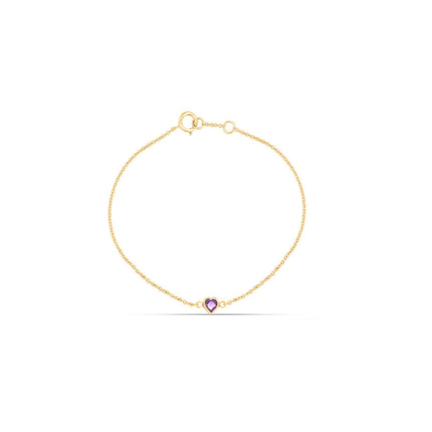 Amethyst Heart Bracelet - Alexis Jae Jewelry