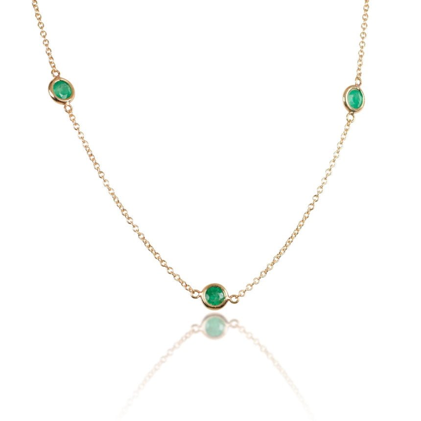 Emerald Station Necklace - Alexis Jae