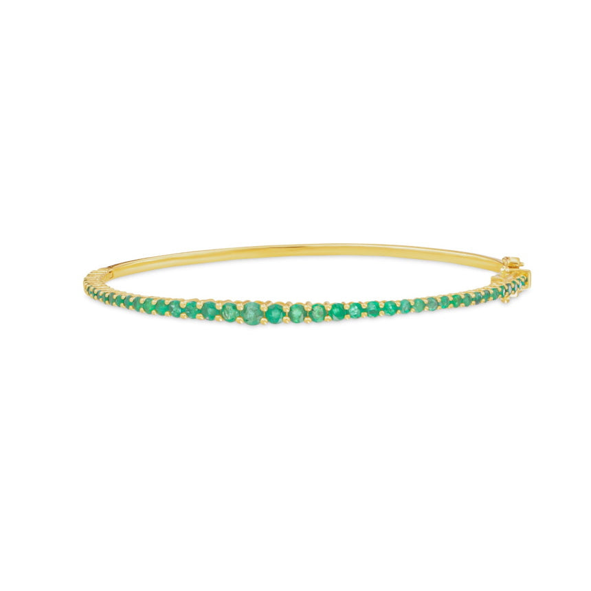Gold Bracelet With Emeralds - Alexis Jae Jewelry