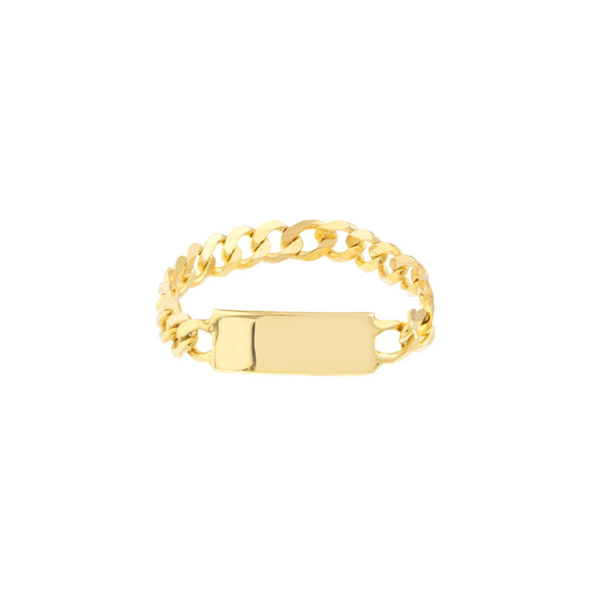 Gold Nameplate Ring - Alexis Jae Jewelry