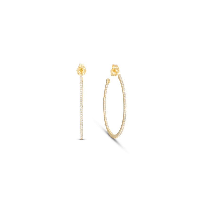In and Out Diamond Hoops - Alexis Jae Jewelry