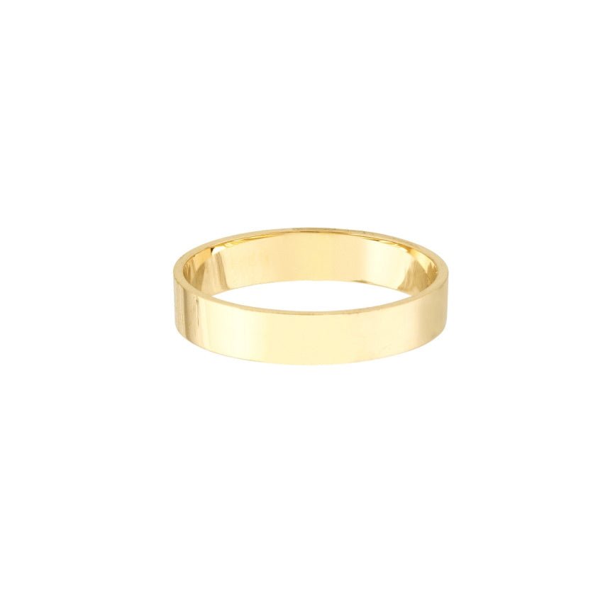 Women's Thick Gold Band - Alexis Jae Jewelry