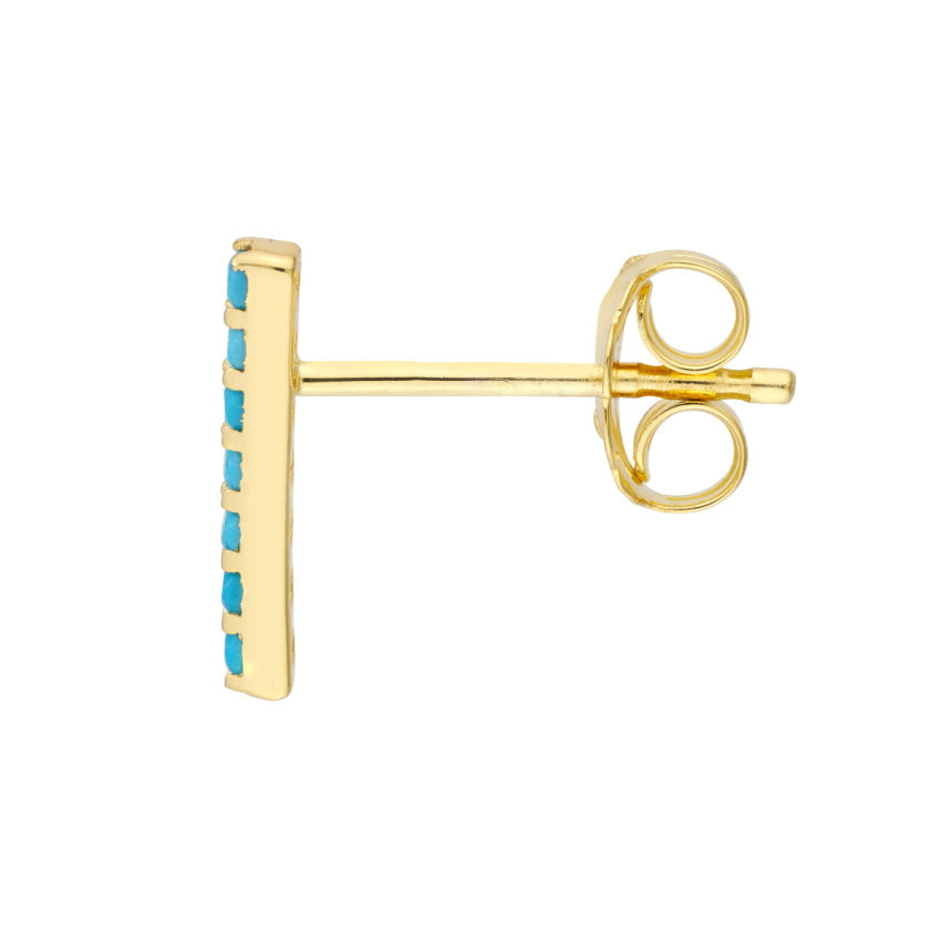 14K Gold Bar Studs - Alexis Jae Jewelry