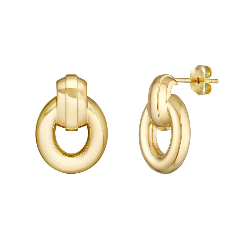 14K Gold Door Knocker Earrings - Alexis Jae Jewelry