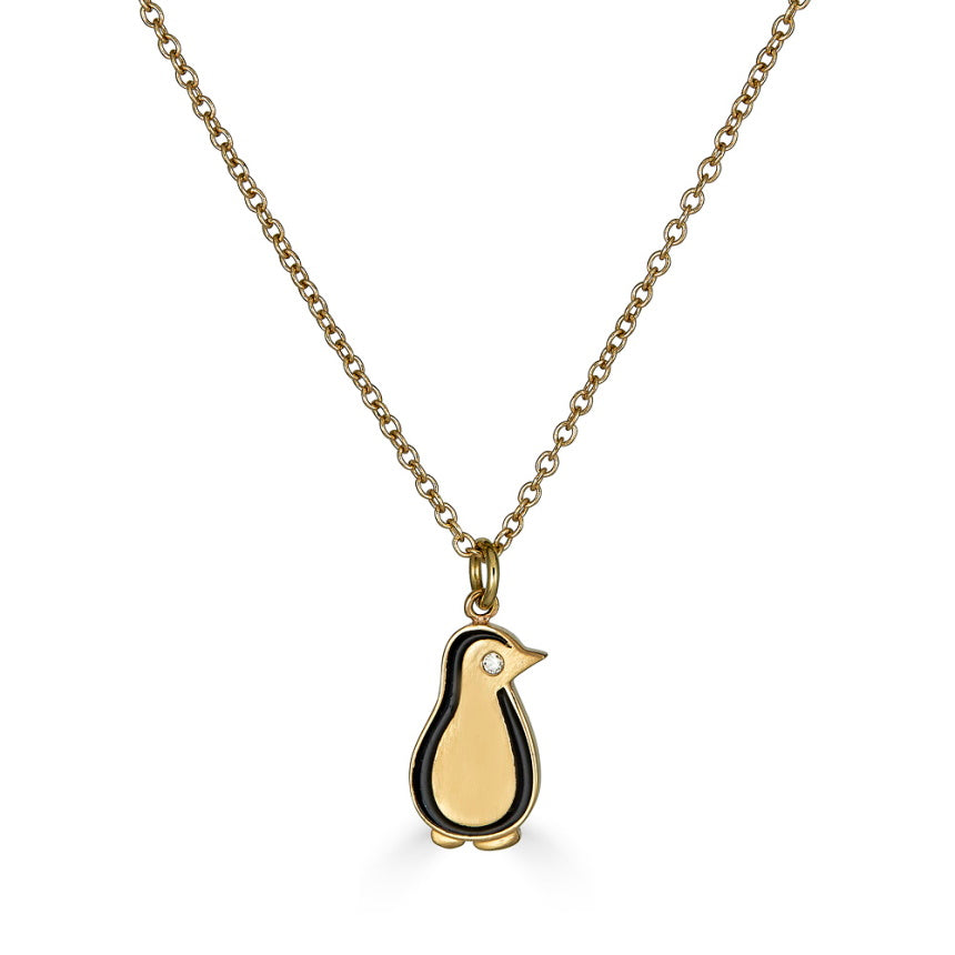 14K Gold Penguin Charm - Alexis Jae Jewelry