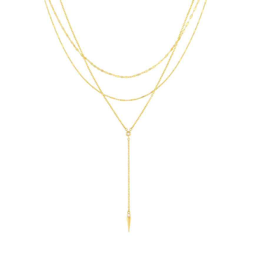 3 Layered Diamond Necklace - Alexis Jae Jewelry