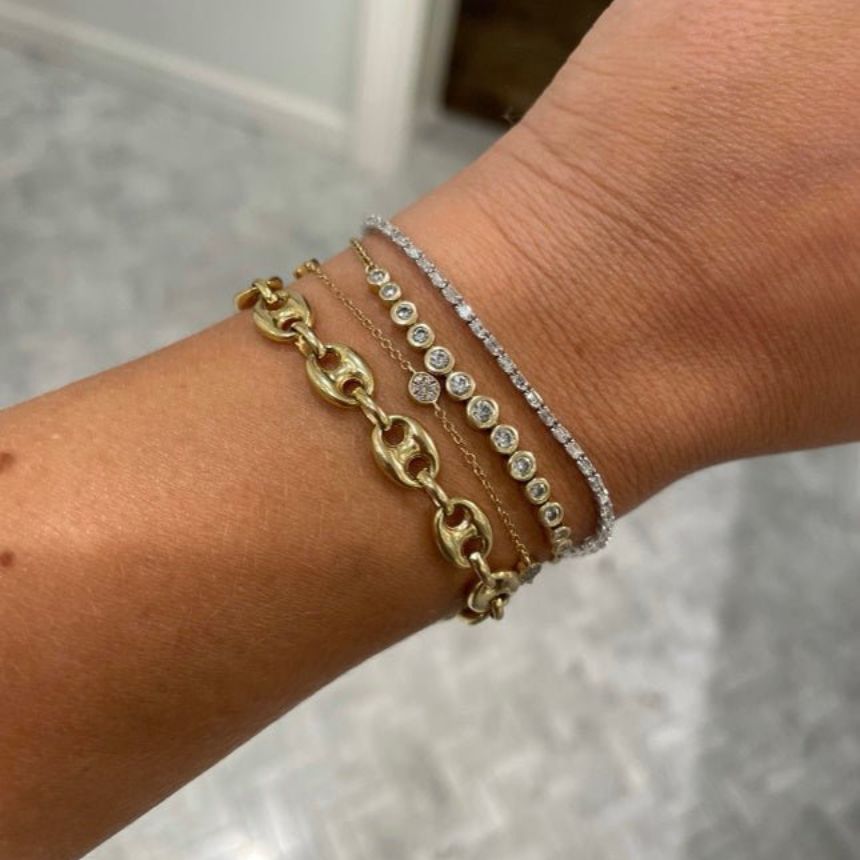 Baguette Diamond Tennis Bracelet - Alexis Jae Jewelry