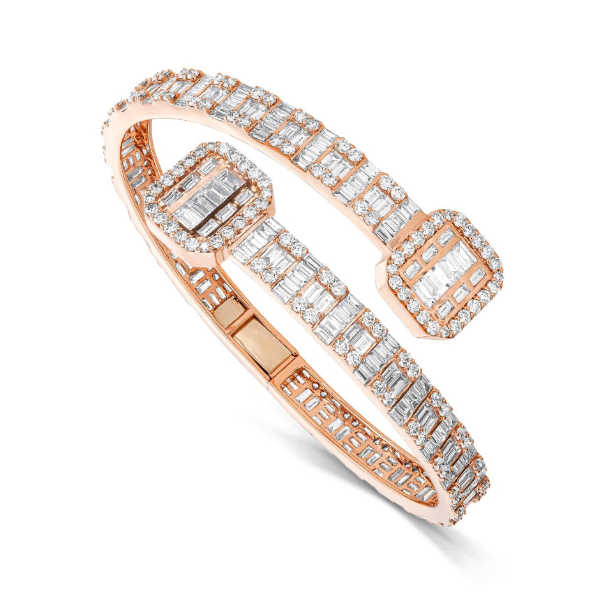 Baguette Row Bangle - Alexis Jae Jewelry