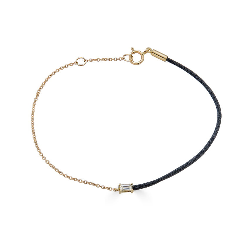 Diamond Solitaire String Bracelet - Alexis Jae Jewelry