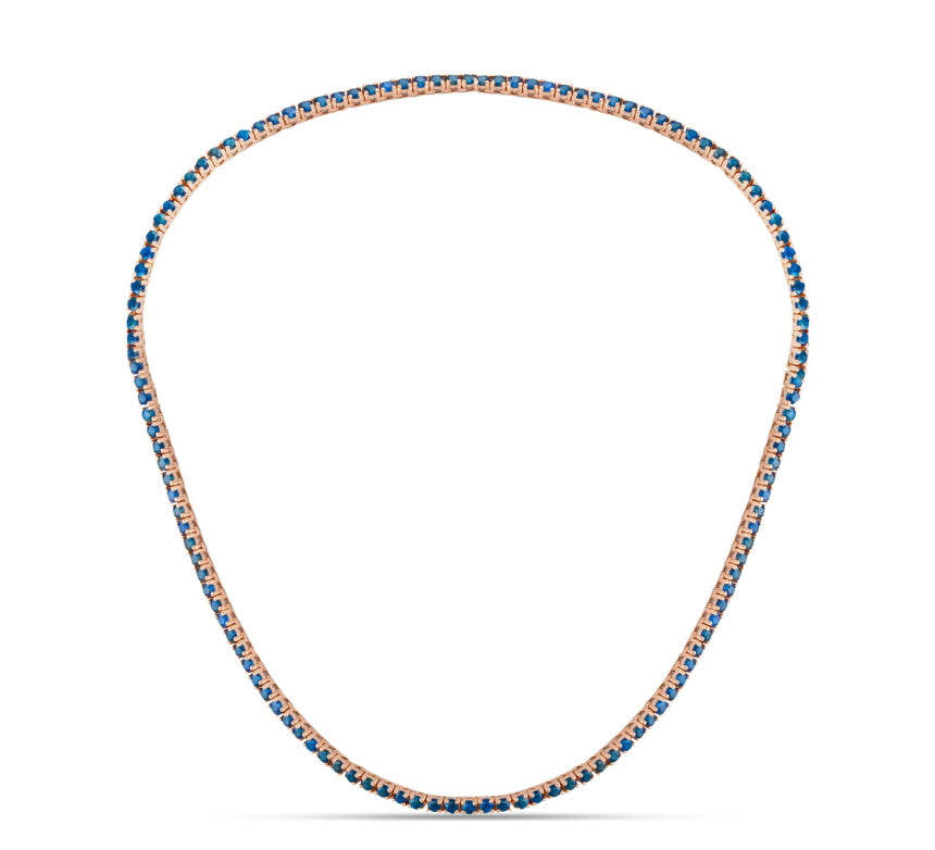 Blue Sapphire Tennis Chain - Alexis Jae Jewelry