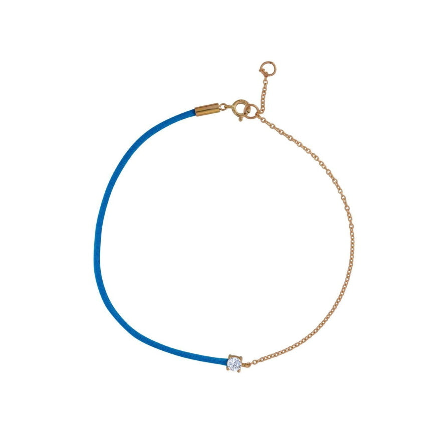 Blue String Diamond Bracelet - Alexis Jae Jewelry