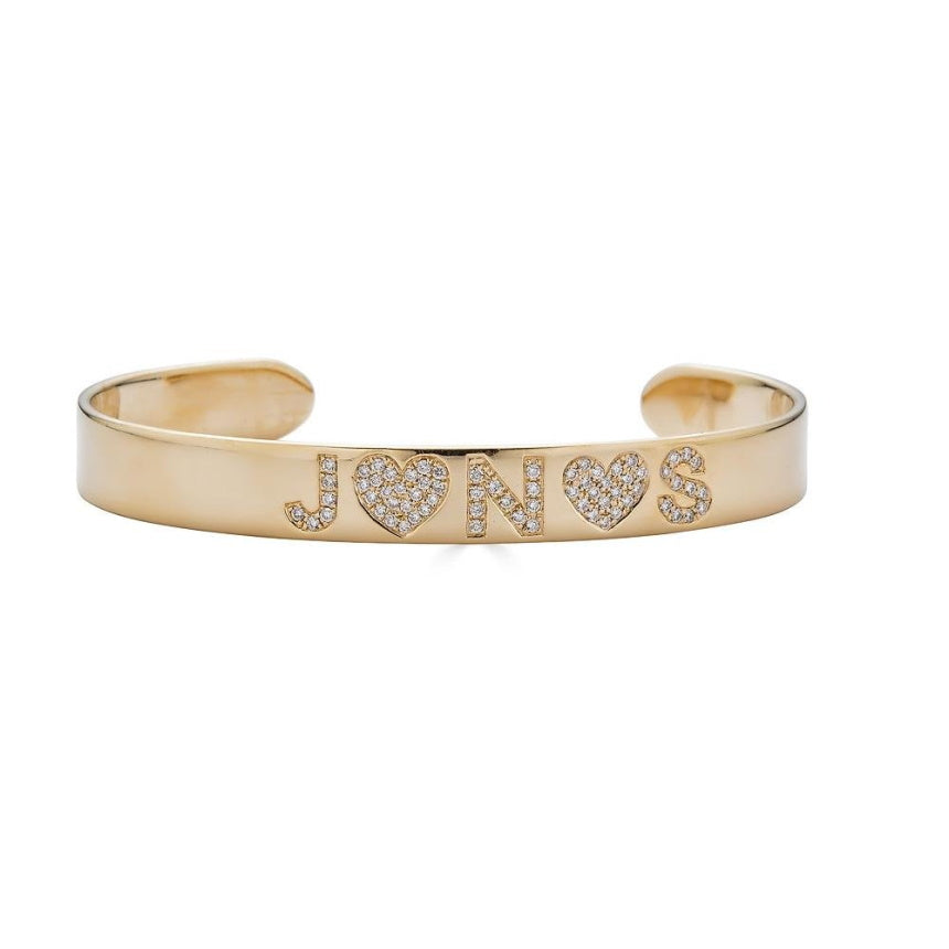 Cuff Bracelet With Diamonds - Alexis Jae Jewelry