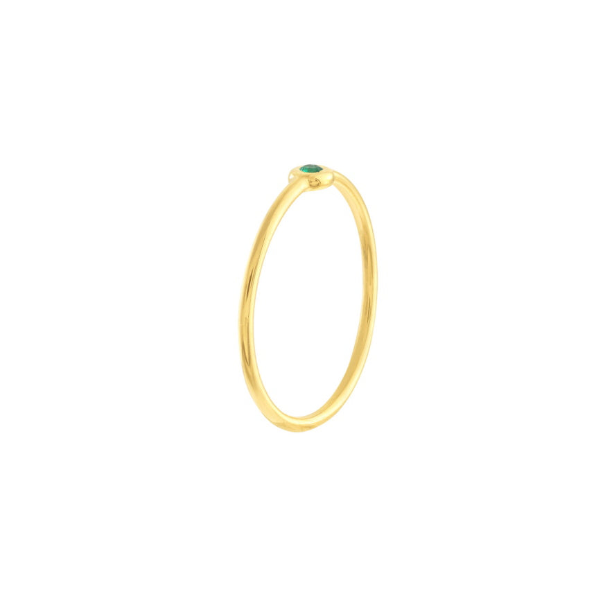 Dainty Emerald Ring - Alexis Jae Jewelry