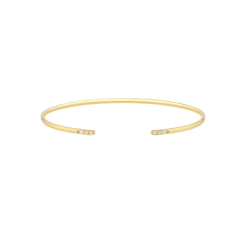 Diamond Bar Cuff Bracelet - Alexis Jae Jewelry