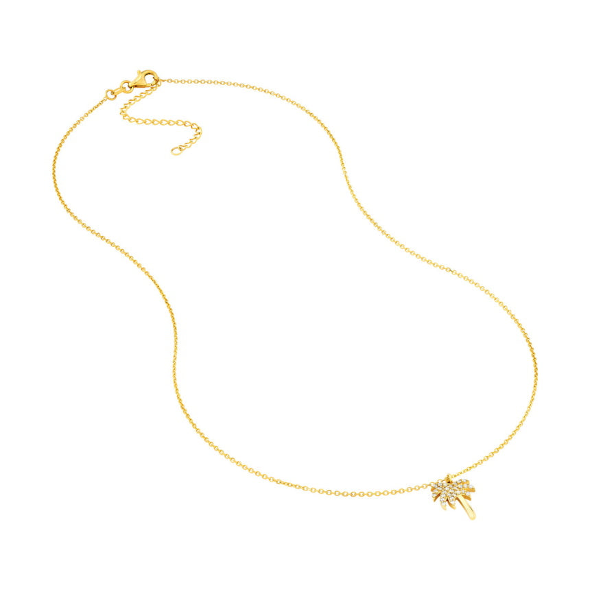 Diamond Palm Tree Necklace - Alexis Jae Jewelry