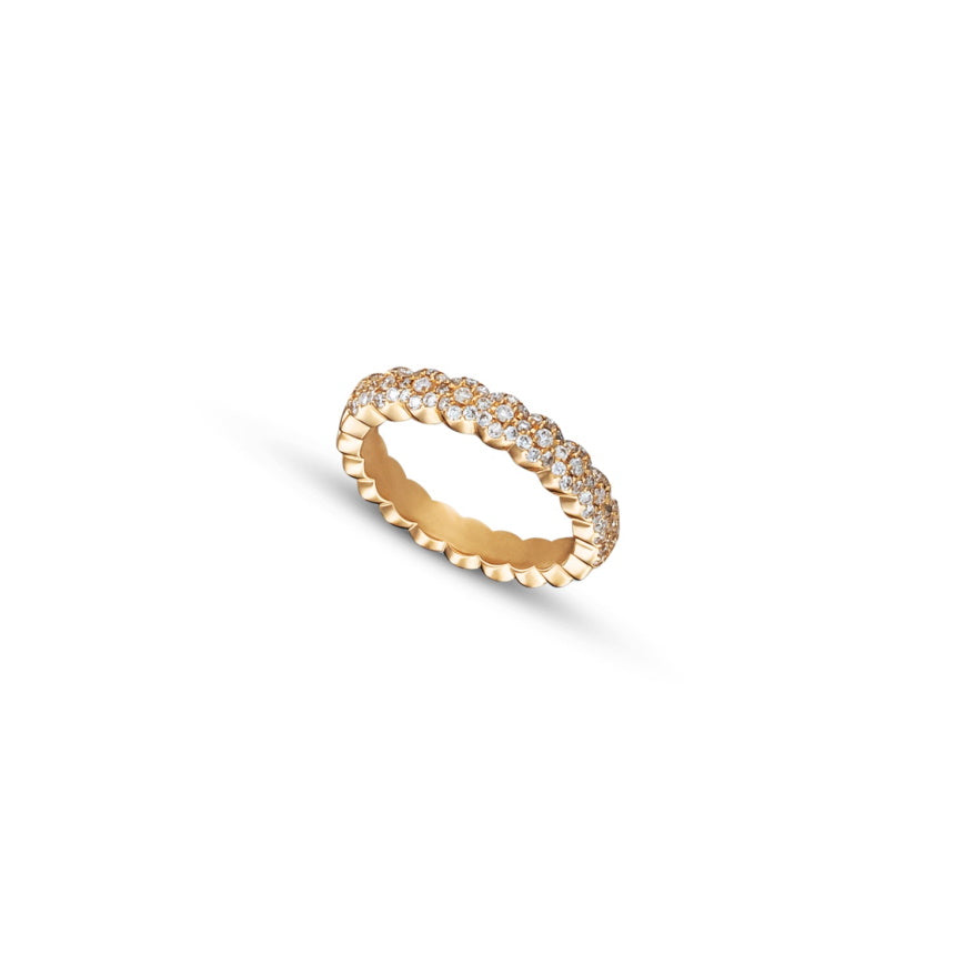 Diamond Ring With Flowers - Alexis Jae Jewelry