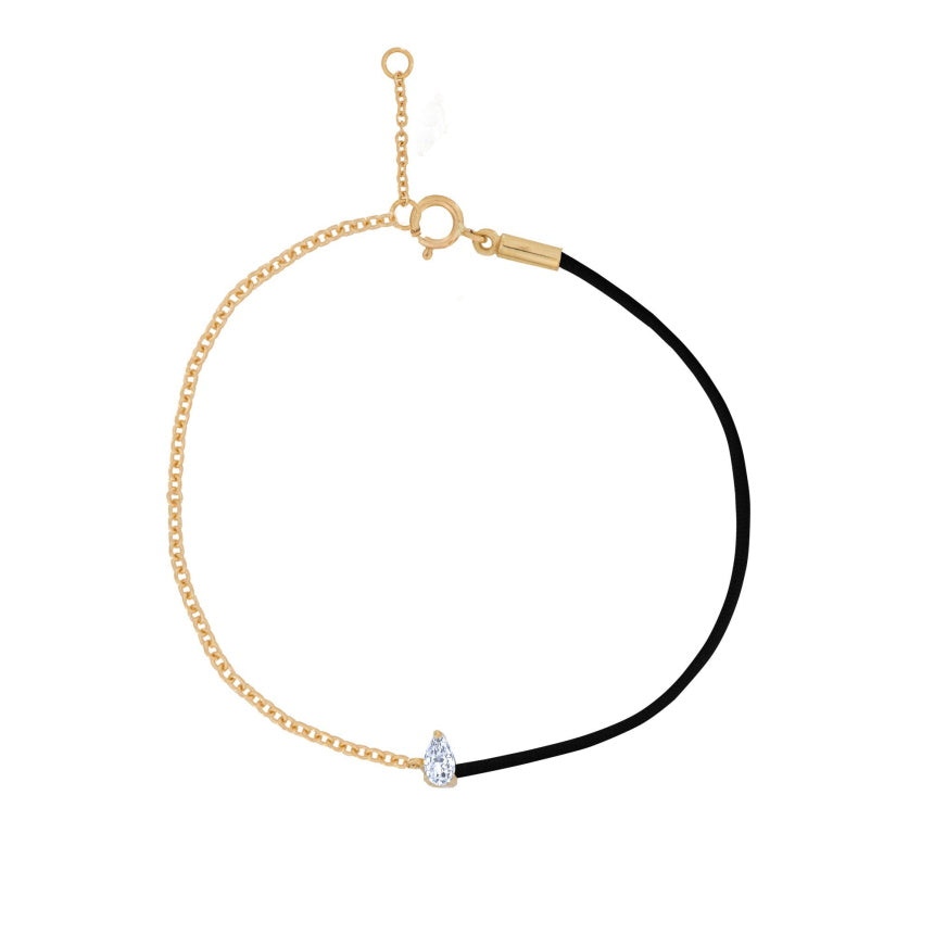 Diamond Solitaire String Bracelet - Alexis Jae Jewelry