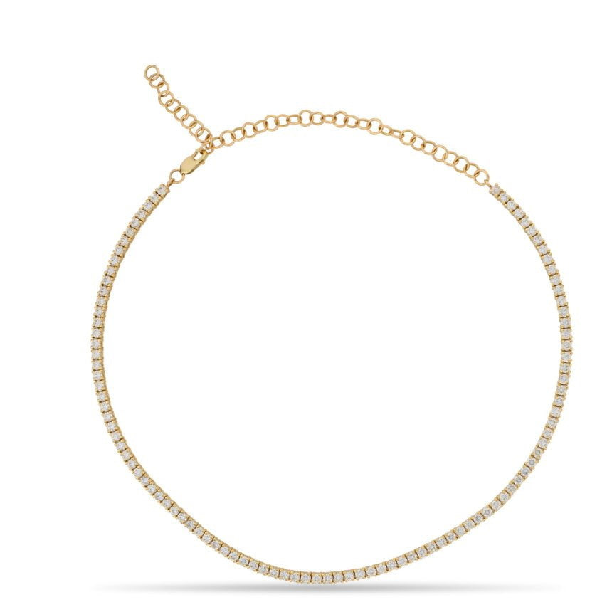 Diamond Tennis Choker Necklace - Alexis Jae Jewelry