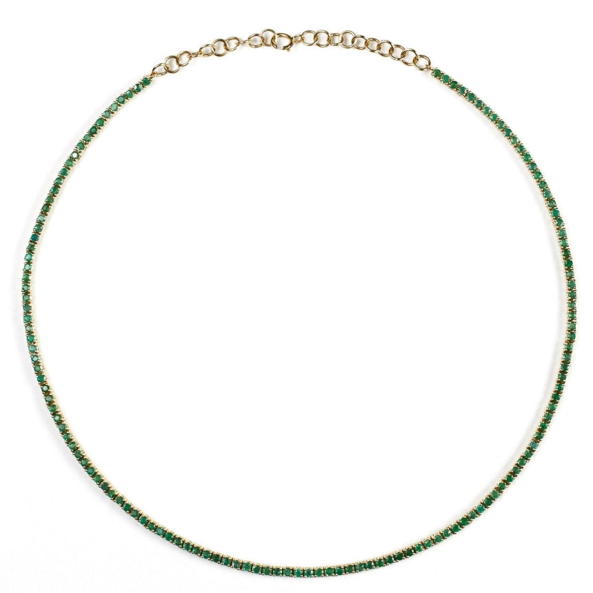 Emerald Tennis Necklace - Alexis Jae Jewelry