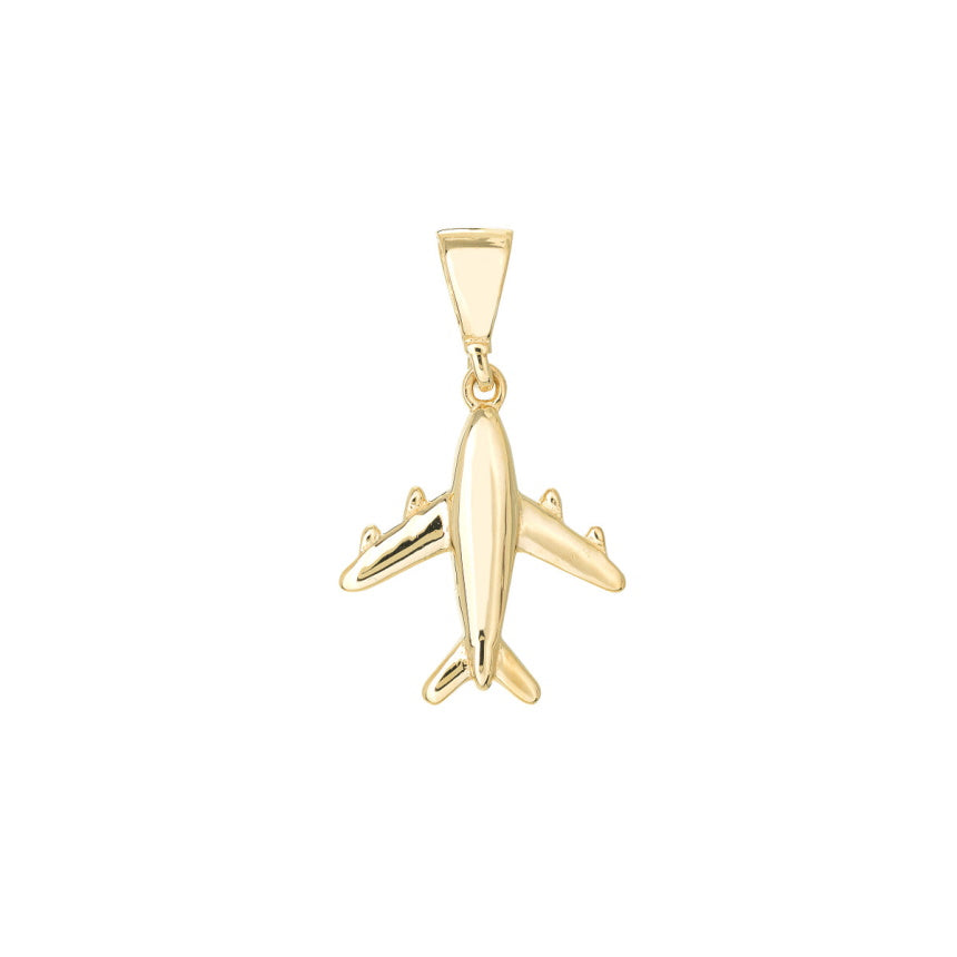 Gold Aircraft Pendant - Alexis Jae Jewelry