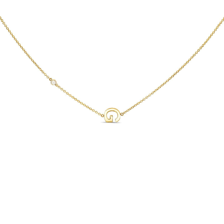 Gold and Diamond Letter Necklace - Alexis Jae Jewelry