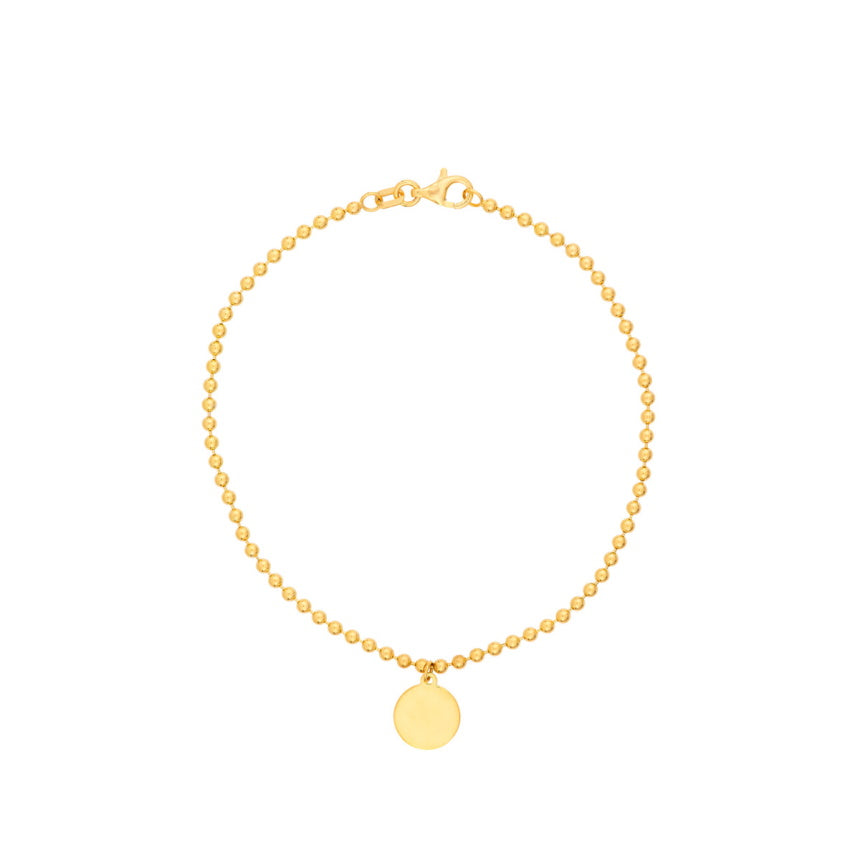 Gold Bracelet With Initial Charm - Alexis Jae Jewelry