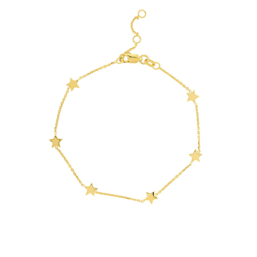 Gold Bracelet With Stars - Alexis Jae Jewelry