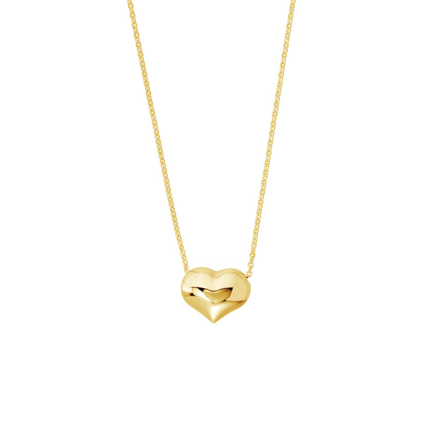 Gold Bubble Heart Necklace - Alexis Jae Jewelry