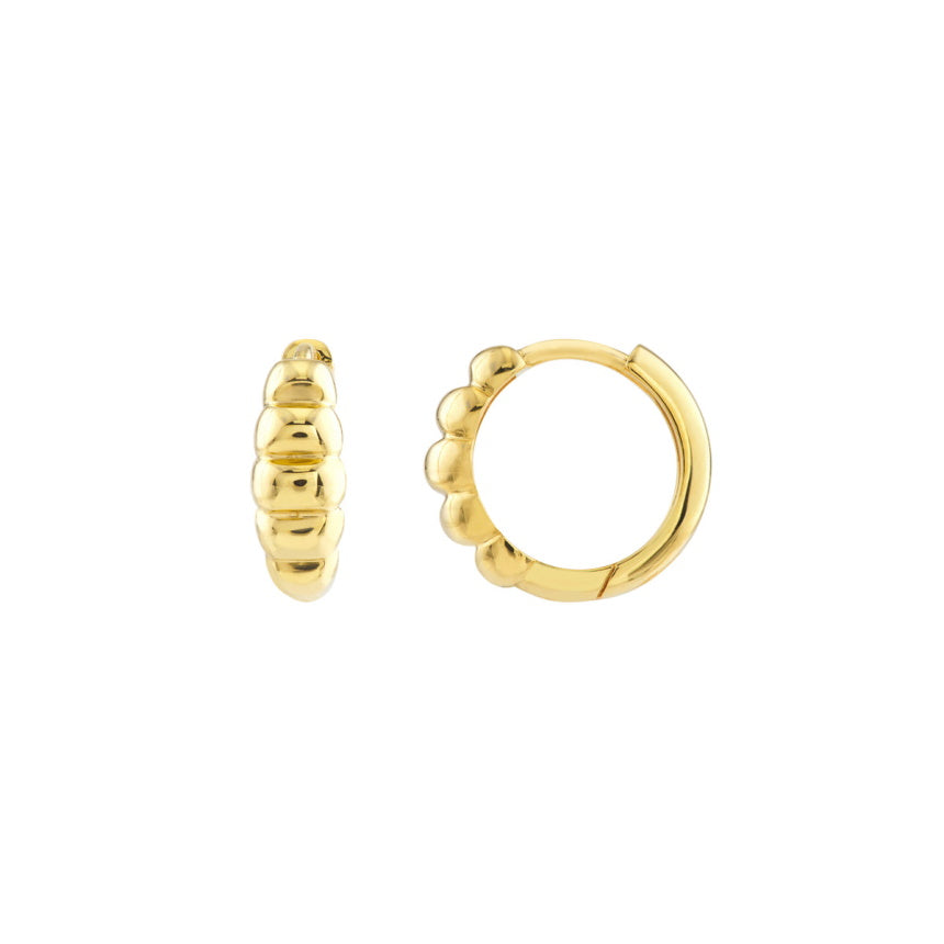 Gold Bubble Hoop Earrings - Alexis Jae Jewelry