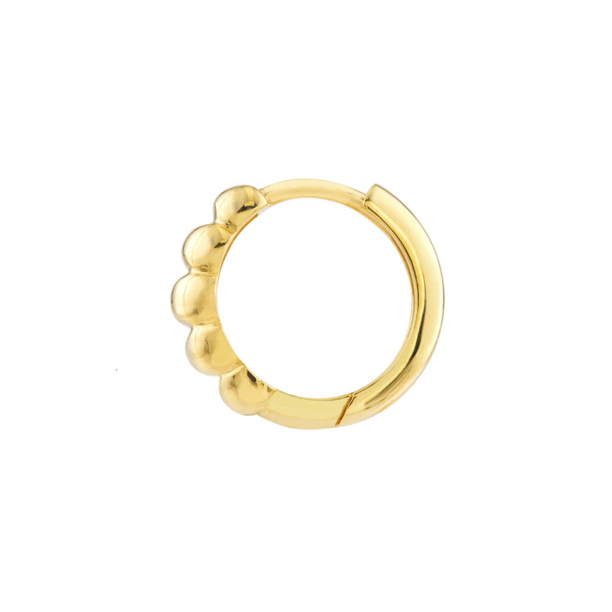 Gold Hoop Earrings with Ball - Alexis Jae Jewelry