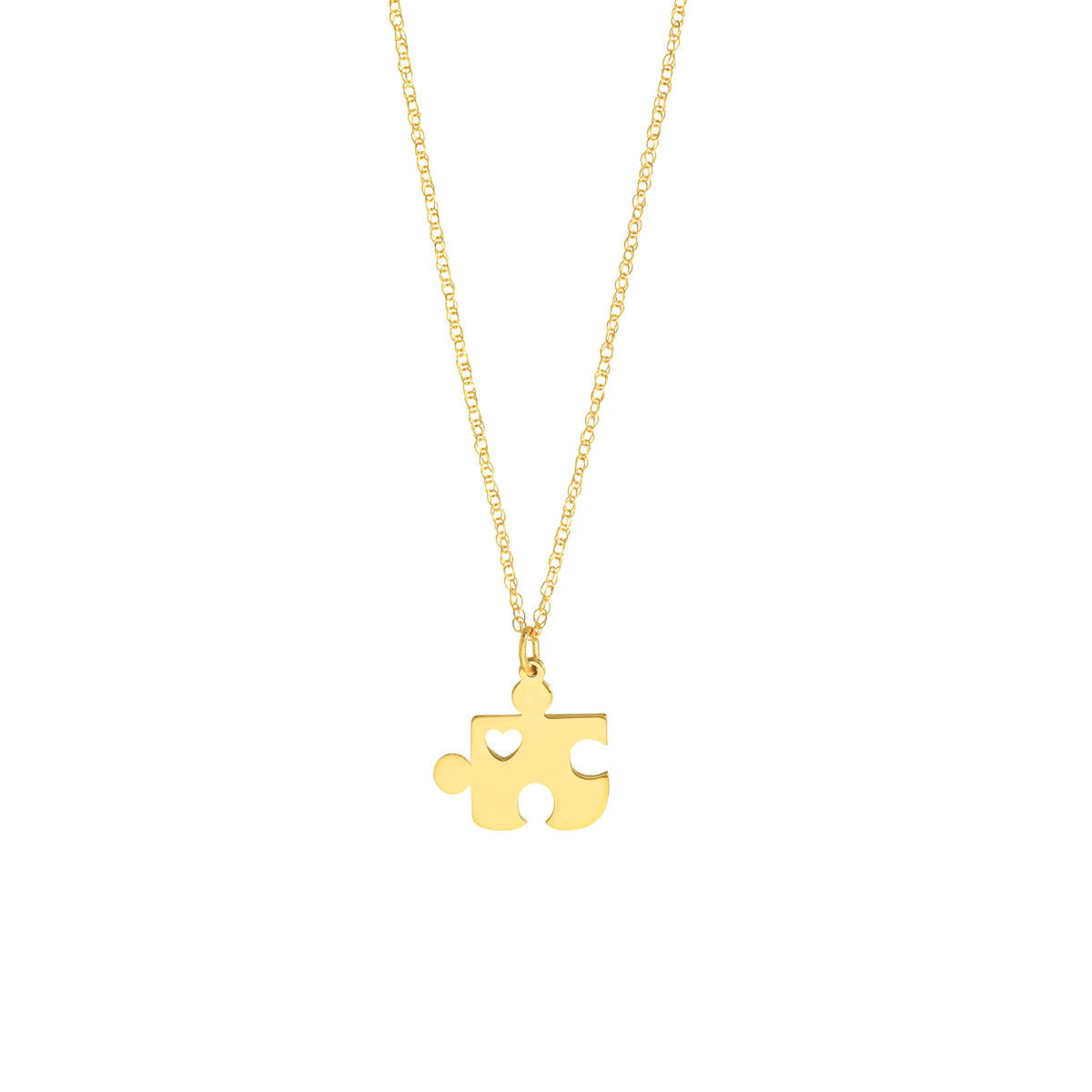 Gold Puzzle Piece Necklace - Alexis Jae Jewelry