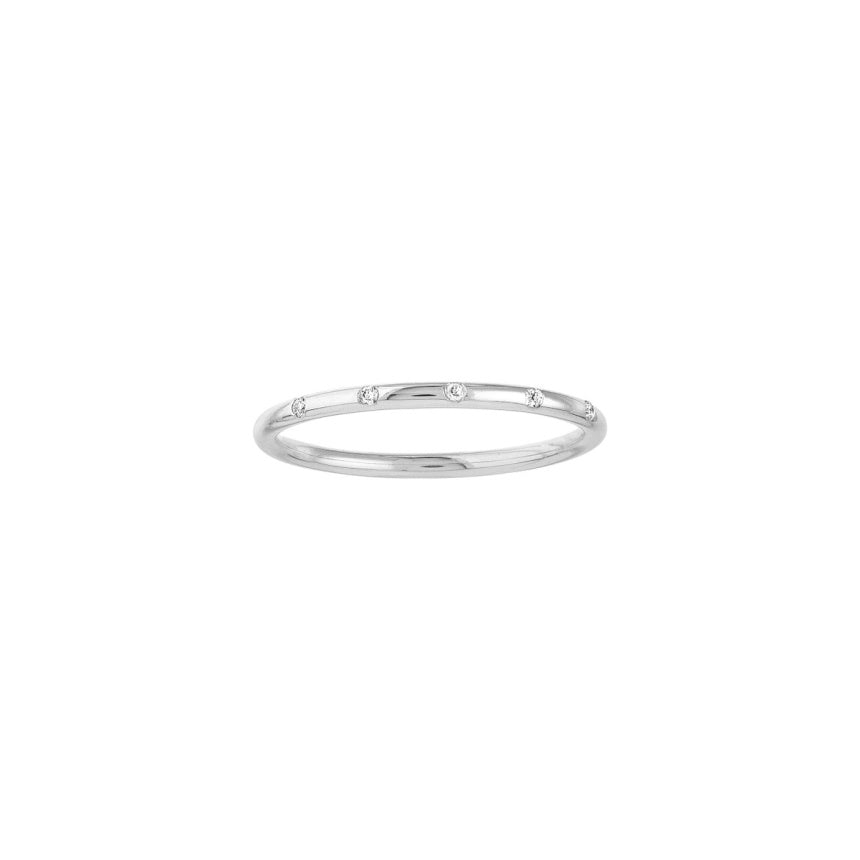 Gold Ring With Tiny Diamonds - Alexis Jae Jewelry 