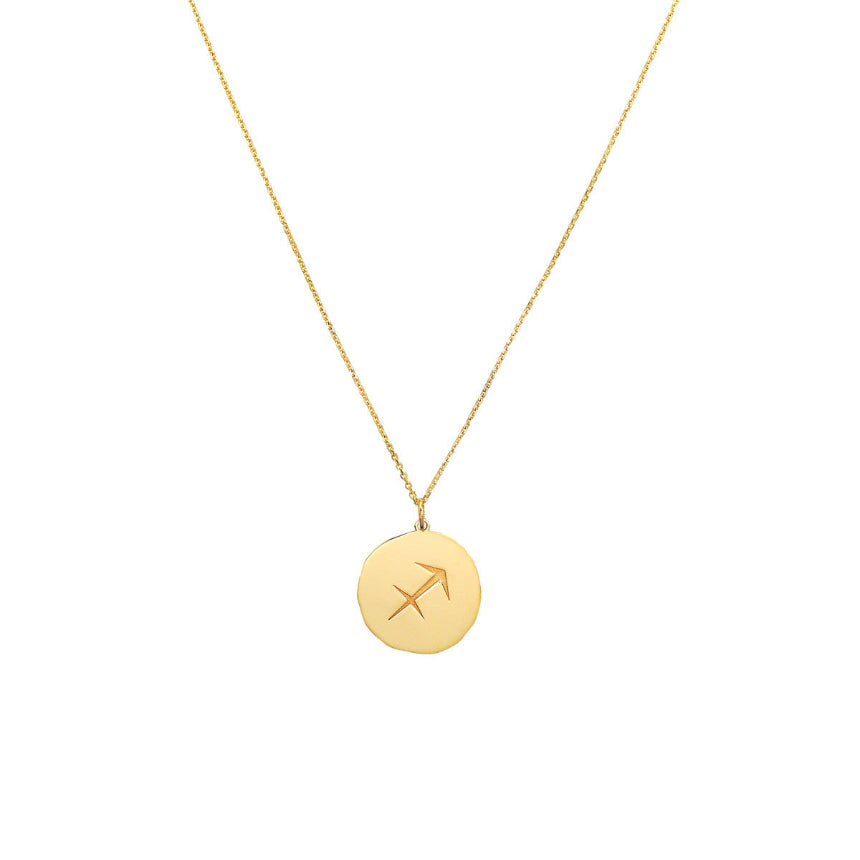 Gold Zodiac Pendant - Alexis Jae Jewelry