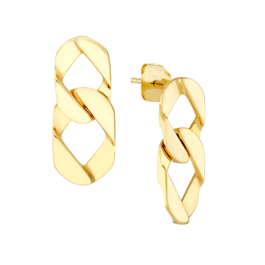 Large Chain Link Earrings - Alexis Jae Jewelry