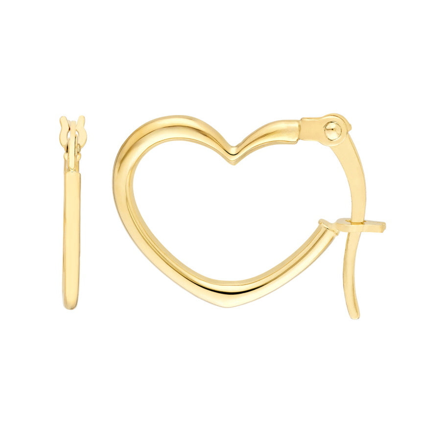 Large Heart Shaped Hoop Earrings - Alexis Jae Jewelry