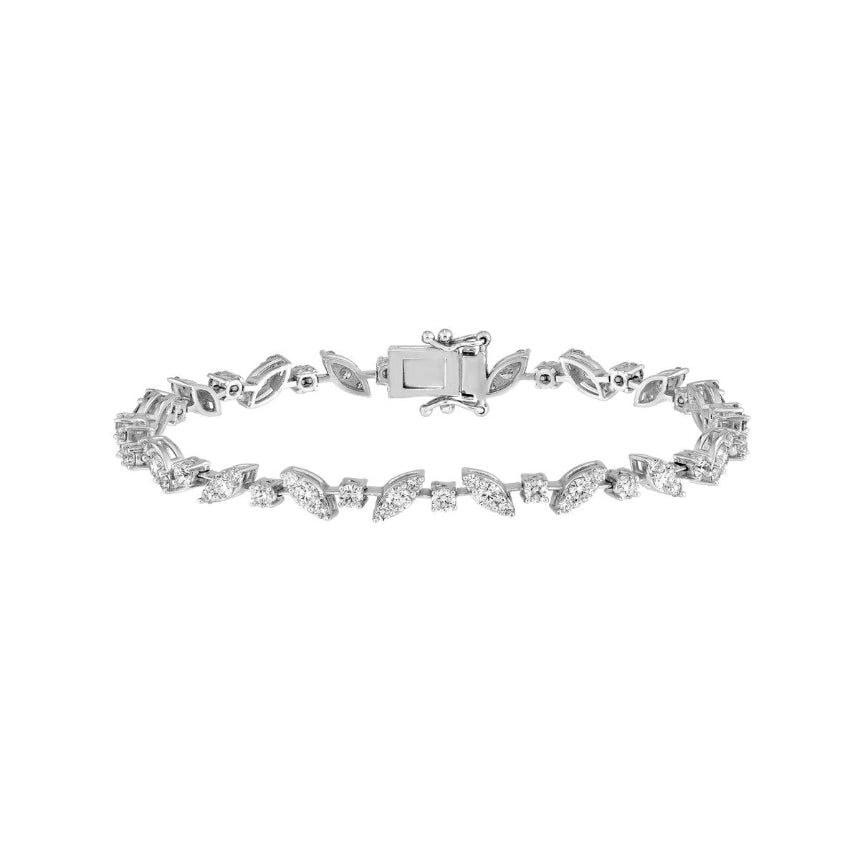 Mixed Shape Diamond Tennis Bracelet - Alexis Jae Jewelry